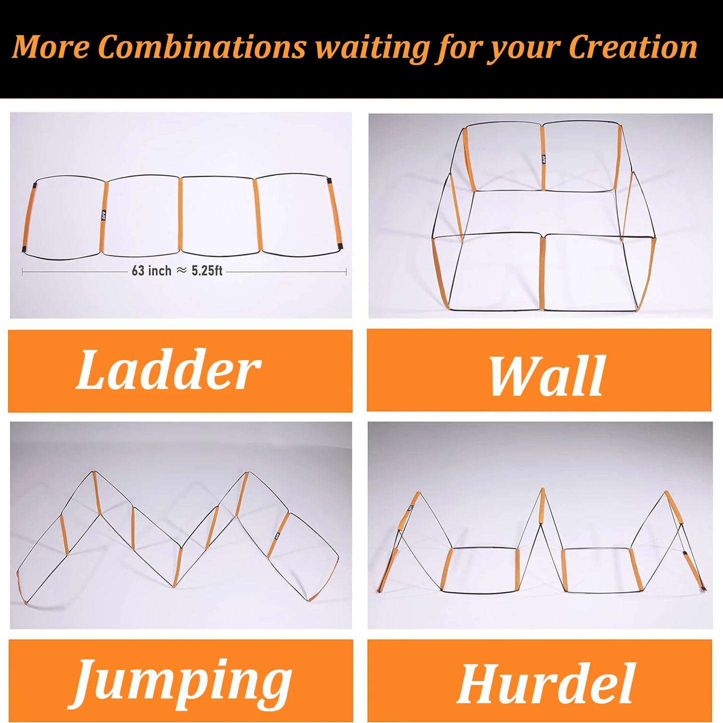 🔥 4-in-1 Agility Speed Tool – Wall, Ladder, Hurdle & Jump all in One!