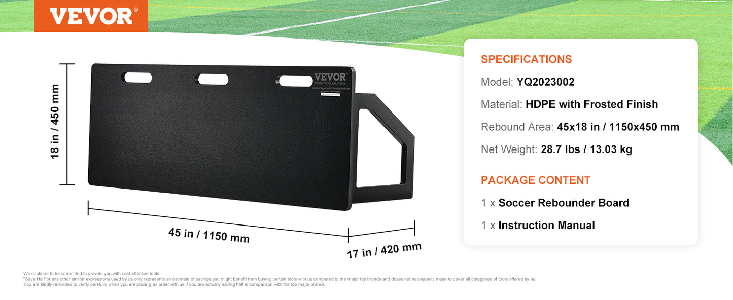 Heavy-Duty Soccer Rebounder Multifunction Board